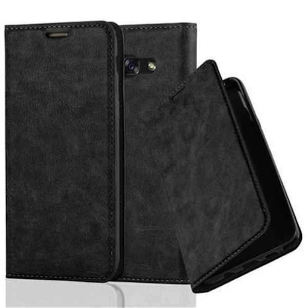 Cadorabo Fodral Samsung Galaxy A5 2017 (7) NATTSVART OVISBAR MAGNETISK STÄNGNING Fodral Fodral Stöder Stand Card Slot
