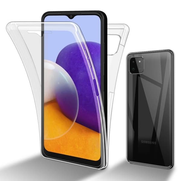 Transparent skydd för Samsung Galaxy A22 5G, helskydd Vit