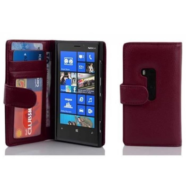 Etui Housse - CADORABO - Nokia Lumia 920 - Syntetiskt läder - Plånbok - 3 fack för kort Orkidévioler