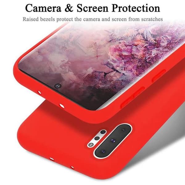 Skyddsfodral för Samsung Galaxy NOTE 10 PLUS Stötabsorberande i LIQUID RED Röd