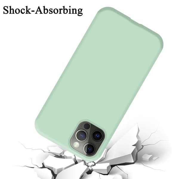 Skal för iPhone 12 PRO MAX Stötabsorberande i LIQUID LIGHT GREEN Grön