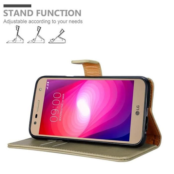 Cadorabo Fodral för LG X Power 2 i CAPPUCINO BRUN - Skyddsfodral med magnetlås