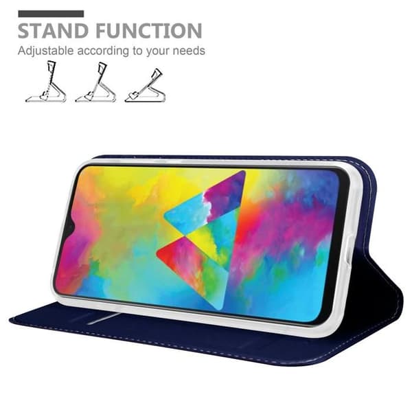 Flipfodral för Samsung Galaxy M21 / M30s i MÖRKBLAU CLASSY Plånbok Stötsäker Blå