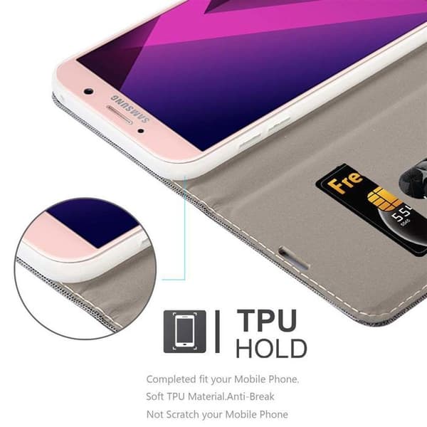 Skyddsfodral för Samsung Galaxy A7 2017 i GRÅ SVART Stötskyddande Etui Grå