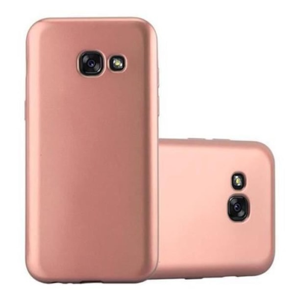 Samsung Galaxy A5 2017 (7) Fodral i METALLIC ROSE GOLD från Cadorabo (METALLIC MATTE Design) Ultramjukt silikon TPU gelskydd