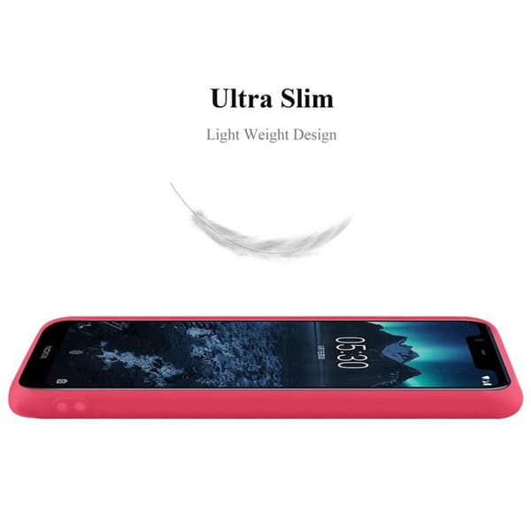 Skyddsskal för Nokia 5.1 CANDY RÖD Stötsäker Silikon Röd