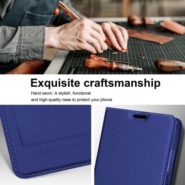 Flip-fodral för Xiaomi RedMi NOTE 8 PRO i MÖRKBLAU Klassisk Plånbok Stötsäker Blå