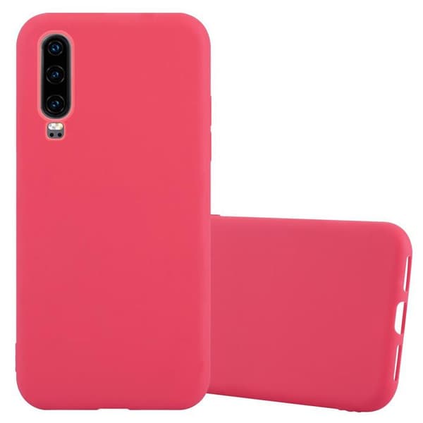 Skyddsskal för Huawei P30 CANDY RÖD Stötsäker Silikon Röd