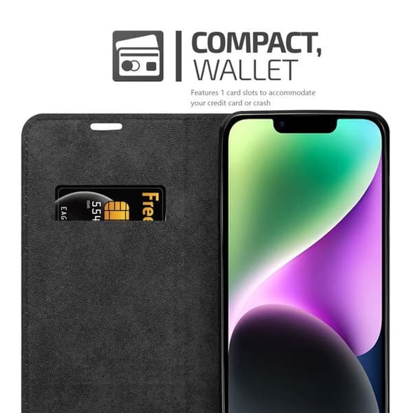 Etui för iPhone 14 PLUS Fodral i MÖRKBROWN brun
