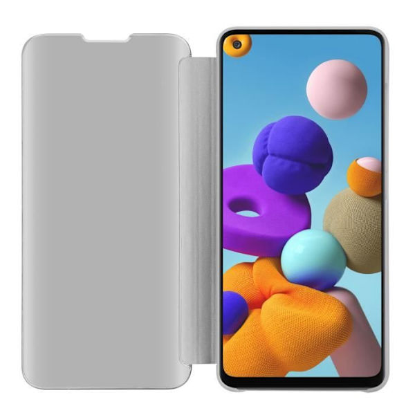 Fodral till Samsung Galaxy A21s i SILVER AGATE Clear View Cadorabo Cover 360 graders spegelskydd