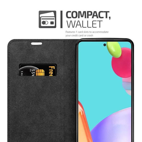Coque - CADORABO - Samsung Galaxy A52 (4G/5G) / A52s - Grå Titan - Magnetisk stängning - Ställfunktion TITANGÅR