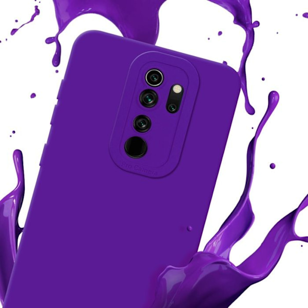 Fodral till Xiaomi RedMi NOTE 8 PRO i FLUID DARK LILA Fodral i flexibelt TPU silikonskydd Lila