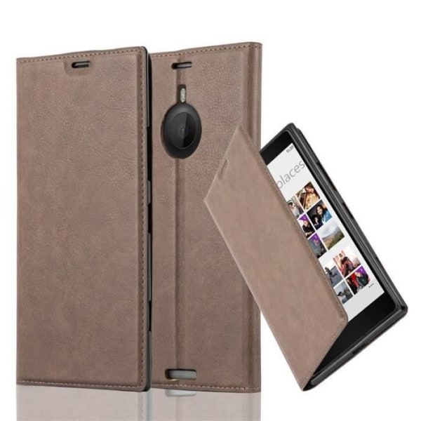 Nokia Lumia 1520-fodral i KAFFEBRUNT från Cadorabo (design med INVISIBLE MAGNETIC CLOSURE) Helt skyddsfodral med flipskydd