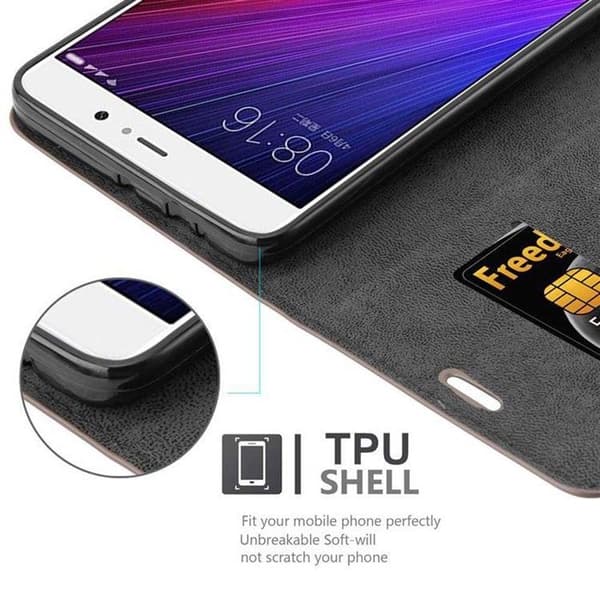 Fodral för Xiaomi Mi 5s PLUS i MÖRK BRUN brun