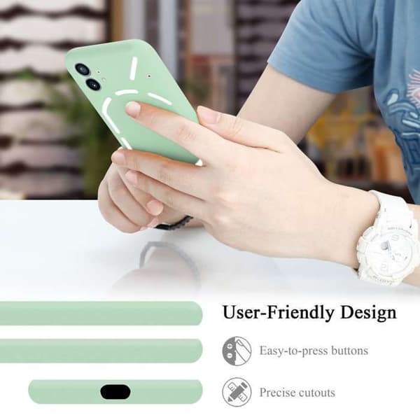 Skyddande skal för Nothing Phone (1) Stötskydd i LIQUID LIGHT GREEN Grön