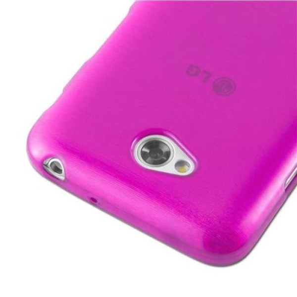 LG L70 (1.SIM) Fodral i HOT PINK från Cadorabo (BORSTAD METAL Design) Ultratunt mjukt silikongel TPU-skydd med anti