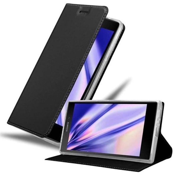 Etui för Sony Xperia L2 - CADORABO - KLASSISK SVART - Skyddshölje - Magnetisk Stängning - Ställfunktion KLASSIG SVART