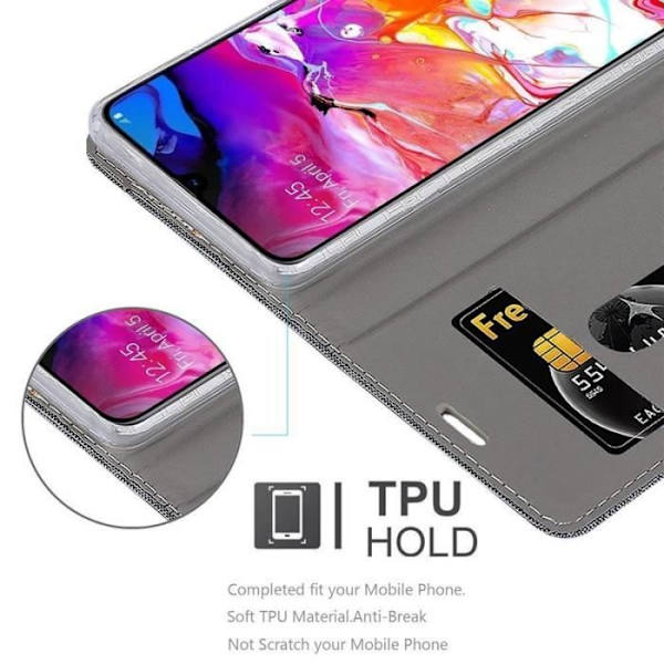 Cadorabo Fodral till Samsung Galaxy A70 i GRÅ SVART