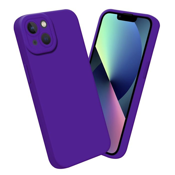 Fodral för Apple iPhone 14 i FLUID DARK LILA Fodral Fodral i flexibelt TPU silikonskydd Lila