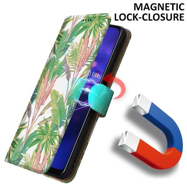 Coque - CADORABO - Huawei MATE 20 LITE - Grön Tropisk Skog - Magnetisk Stängning - Stöd Funktion Grön