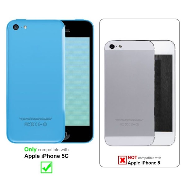 Coque för Apple iPhone 5C Etui i NOUGAT BRUN Housse Case Cover Skydd Flip konstläder Plånbok kastanj
