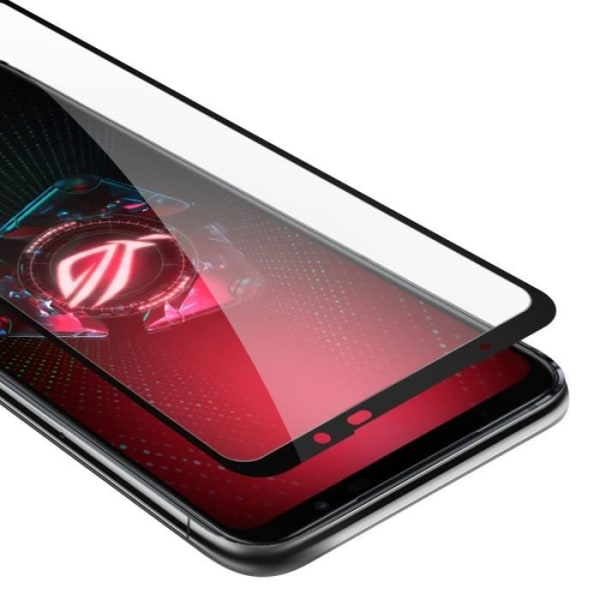 Helskärmshärdat glas för Asus ROG Phone 5 Skyddsfilm i TRANSPARENT med SVART härdat härdat glas