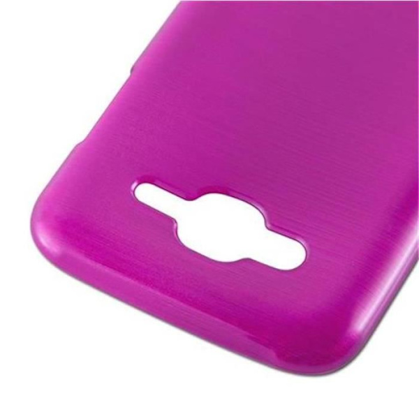 Samsung Galaxy J5 2015 (5) Fodral i HOT PINK by Cadorabo (BORSTAD METALL DESIGN) Ultramjukt silikongel TPU-fodral