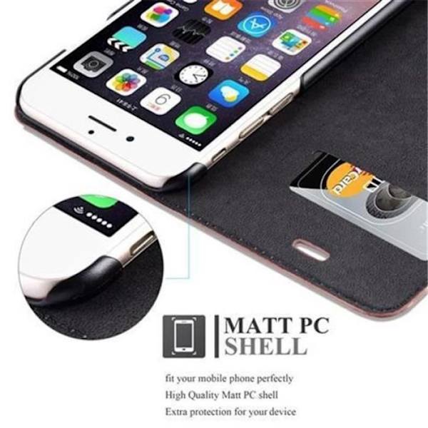 Apple iPhone 6 PLUS Fodral - iPhone 6S PLUS i MEDIUM BRUN från Cadorabo (INVISIBLE MAGNETIC CLOSURE Design) Skyddsfodral