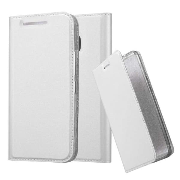 Flip-fodral för HTC ONE M9 Etui i KLASSISK SILVER Plånbok Stötsäker Grå
