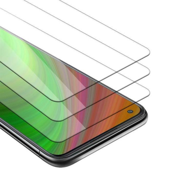Cadorabo 3x skyddsglas för OnePlus Nord N100 i HÖGT TRANSPARENT härdat härdat skärmskyddsglas Transparent