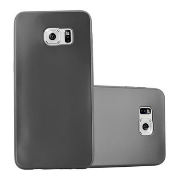 Samsung Galaxy S6 EDGE-fodral i METALLIC GREY från Cadorabo (METALLIC MATT Design) Ultratunt mjukt silikongel TPU-fodral
