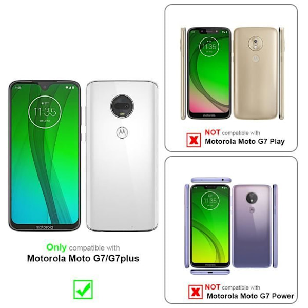 Skyddsglas för Motorola MOTO G7 / G7 PLUS - CADORABO - Hög genomskinlighet - Beständig - Paket med 3