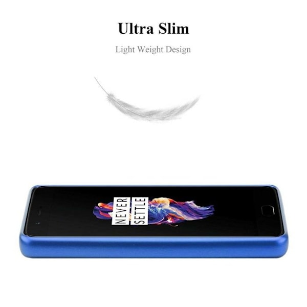 Coque för OnePlus 5 Fodral i METALLIC BLÅ Etui Case Cover Skydd Silikon TPU Cover matt Blå