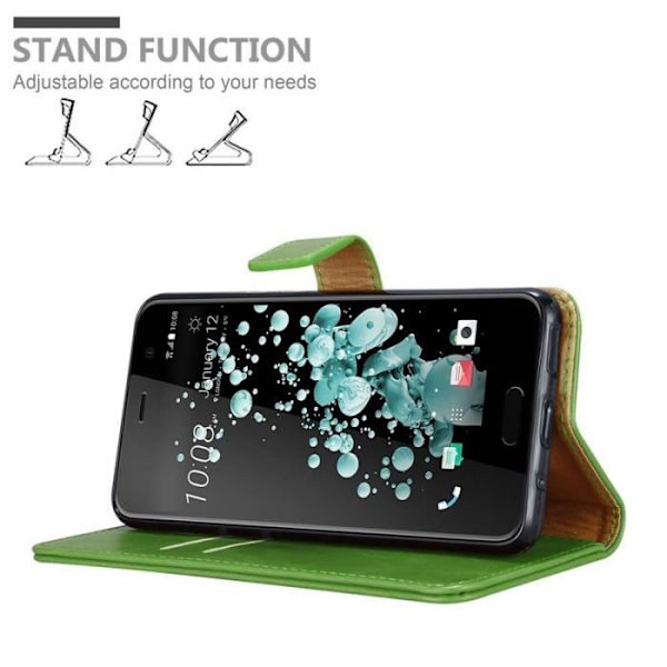 Housse - Cadorabo - HTC U PLAY - Grön Prè - Similicuir - Horisontell Ställning GRÖNT NÄRA