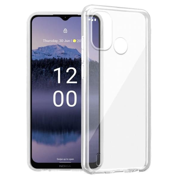 Transparent stötsäker silikonfodral för Nokia G11 Plus Vit