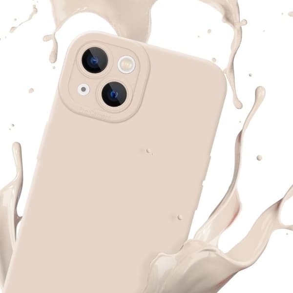 Skyddsfodral för iPhone 14 PLUS i FLUID CRÈME Stötskyddande Fodral Ros