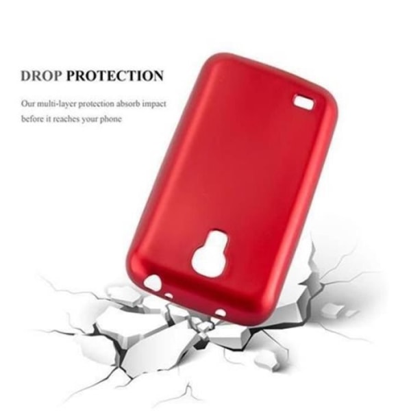Cadorabo fodral för Samsung Galaxy S4 MINI - i rött - Mjukt TPU silikonskyddsfodral med anti-chock