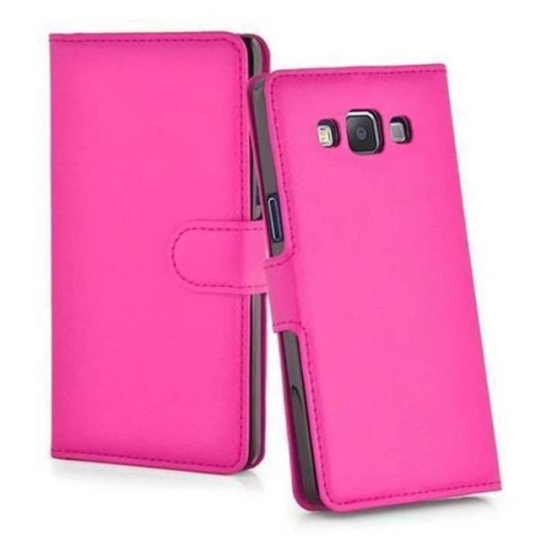 Samsung Galaxy A7 2015 (5) Fodral i CANDY PINK från Cadorabo Helt skyddsfodral med flip flik och horisontellt stativ