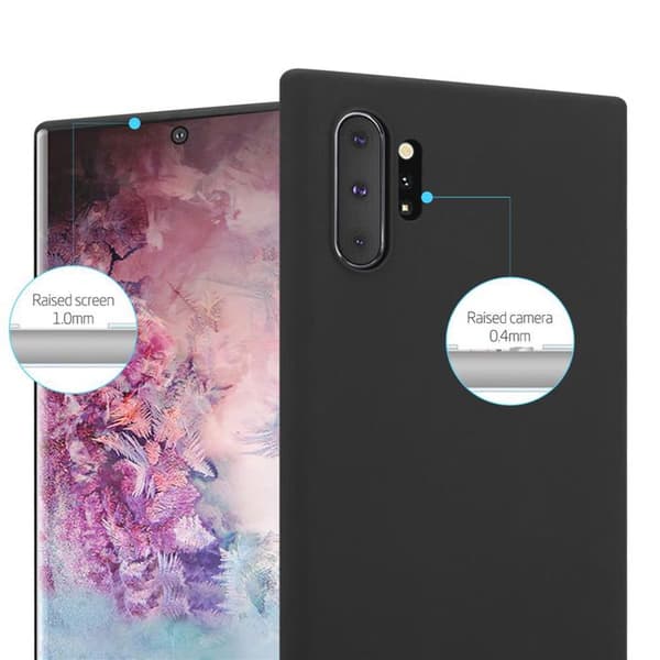 Skyddsfodral för Samsung Galaxy NOTE 10 PLUS CANDY SVART Stötskyddande Silikon Svart