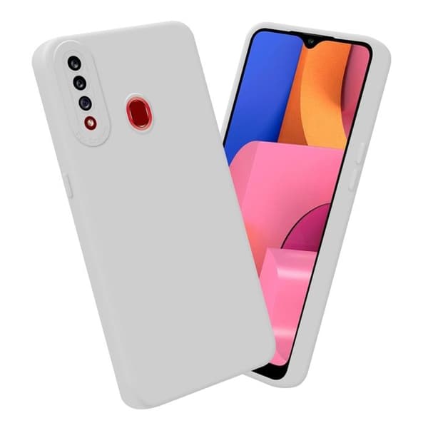 Skyddsfodral för Samsung Galaxy A20s i FLUID VIT Stötsäker Vit