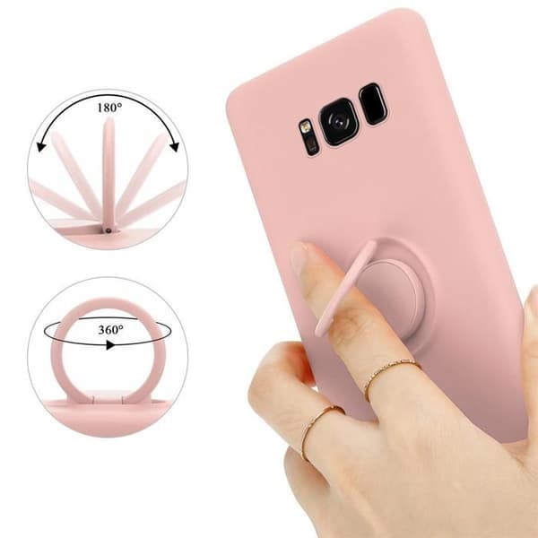 Skyddsfodral för Samsung Galaxy S8 PLUS i LIQUID PINK Stötskydd Ros
