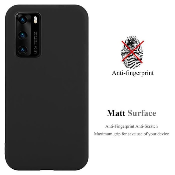 Coque - CADORABO - Huawei P40 - Silikon TPU - Stötskydd - Tunn och lätt design SVART GODIS