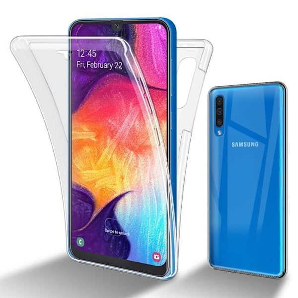 Cadorabo Fodral för Samsung Galaxy A50 / A50s / A30s i genomskinligt fodral 360° Helkroppsskydd Skärmskydd