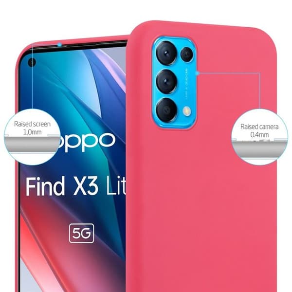 Skyddsskal för Oppo FIND X3 LITE CANDY RÖD Stötsäker Silikon Röd
