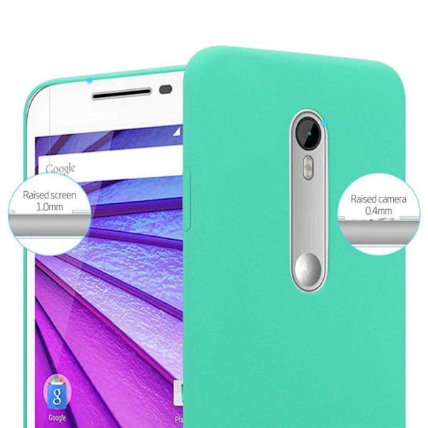Fodral för Motorola MOTO G3 Etui i FROSTY GRÖN Hårdskal Täcks Skydd med frostad yta Grön