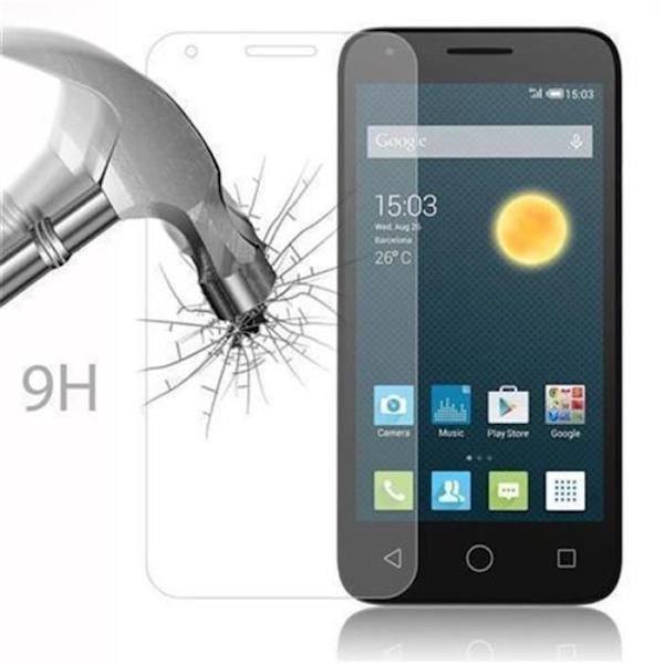 Cadorabo Skärmskydd för Alcatel PIXI 3 (5 tum) 0,3 mm rundade hörn HÖG TRANSPARENS härdat glas