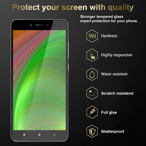 Helt härdat skärmskydd för Xiaomi Mi MAX 2 Vit