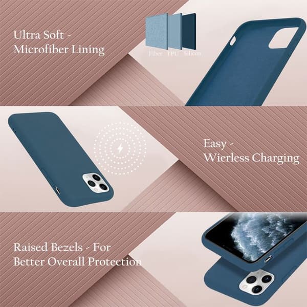 Skal för iPhone 11 PRO Stötabsorberande i LIQUID BLUE Blå