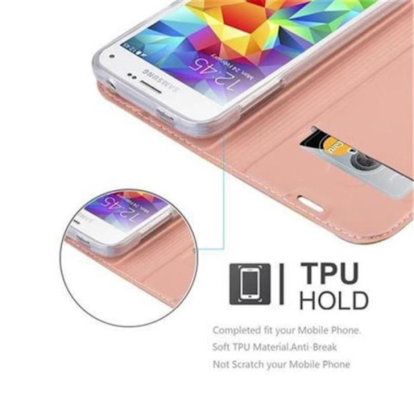 Samsung Galaxy S5 MINI - S5 MINI DUOS-fodral i CLASSY ROSE GOLD från Cadorabo (MATTE METALLIC Design) Fullt skyddsfodral med