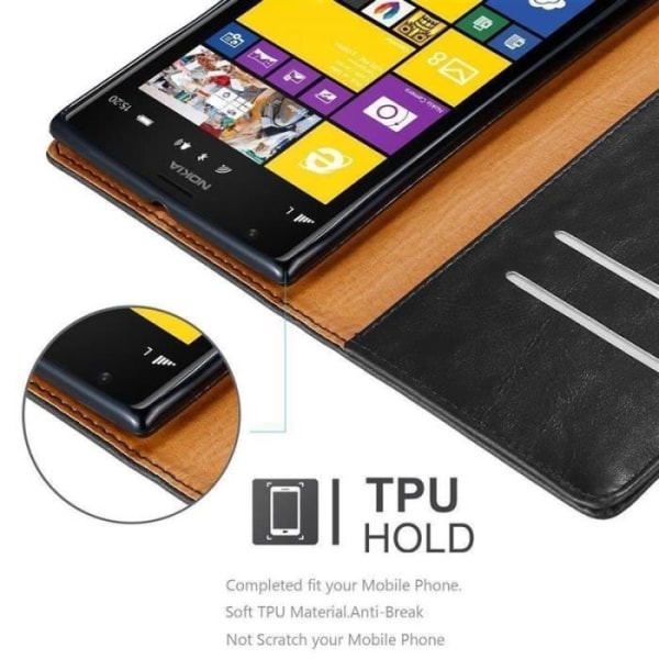 Cadorabo fodral till Nokia Lumia 1520 - i Svart - Reservera lyx